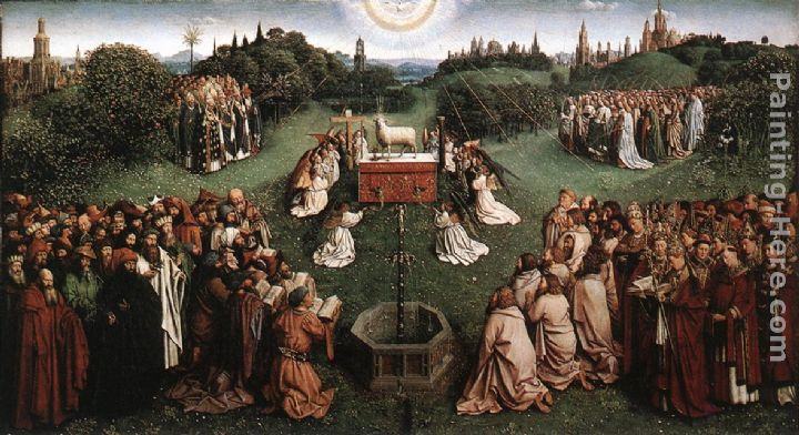Jan van Eyck The Ghent Altarpiece Adoration of the Lamb